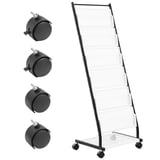 Rim Display Racking KFFKFF 6-Tier Brochure Display Rack 4 Wheels Magazine Literature ...
