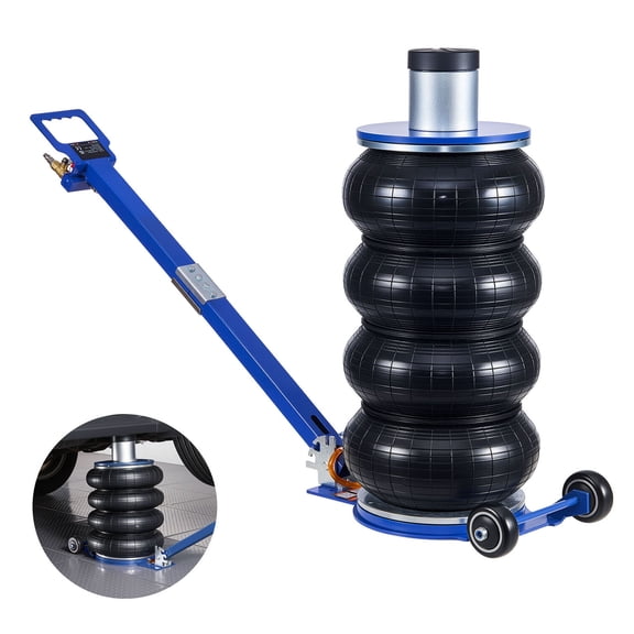 KFFKFF 6 Ton/13227 lbs Airbag Jack, Lifts Up to 26.5 Inches with Adjustable Handle, Durable Rubber Pad, and Quick 2-5 Second Pneumatic Lifting for Cars, SUVs, and Trucks in Garages or Repair Shops