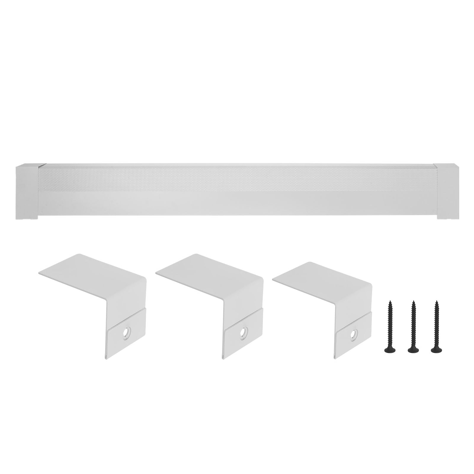 KFFKFF Baseboard Heater Cover Q235A Steel 72.09 x 3.15 x 7.6 inch White
