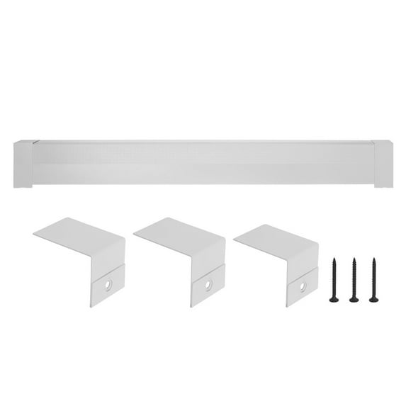 KFFKFF Baseboard Heater Cover Q235A Steel 72.09 x 3.15 x 7.6 inch White