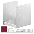 thumbnail image 1 of KFFKFF 6"x 6" Adjustable Stainless Steel Post Base, 1 Piece Anchor Bracket (Internal 5.9 x 5.5"), Adjustable Bracket for Decks, Pavilions, Porches, Railings, and Decorative Support Plates, 1 of 9