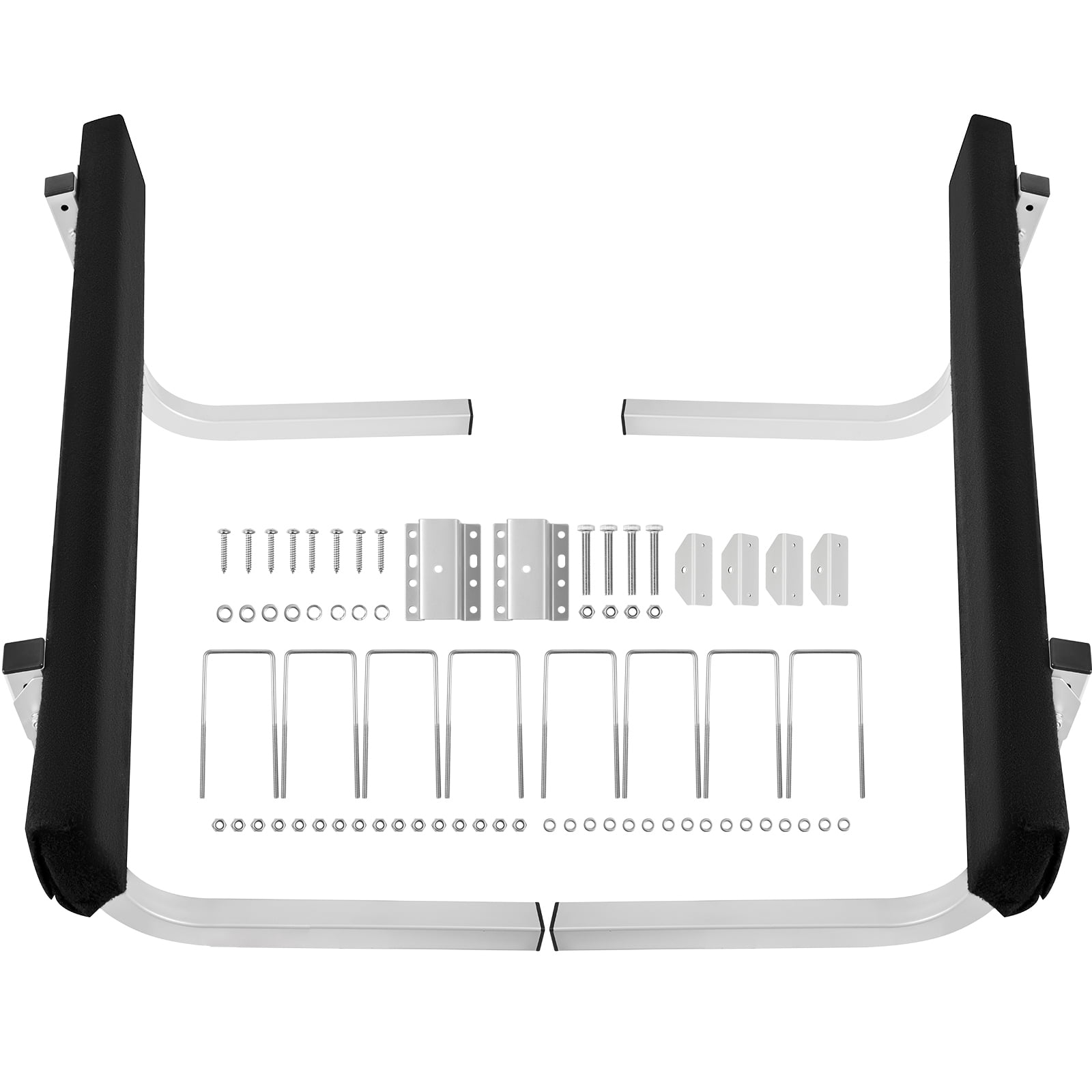 KFFKFF Boat Trailer Guide-Ons, 2 PCS Steel Trailer Guides with Rust-Resistant Finish, Carpet-Padded Boards, Mounting Hardware Included, Suitable for Ski, Fishing, or Sailboat Trailers