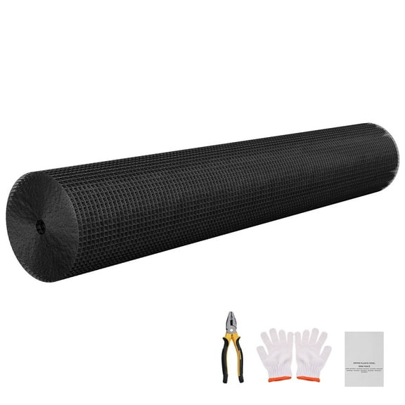 KFFKFF 60 in x 100 ft Hardware Cloth, 1/2 in 19 Gauge Galvanized Wire Mesh Roll, Durable Vinyl Coated Fencing for Outdoor Use, Welded Wire for Garden, Animal Enclosures, and Pest Barriers