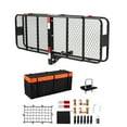 thumbnail image 1 of KFFKFF Hitch Cargo Carrier,60" x 20" x 6", 500 lbs Load-Bearing Hitch Cargo Holder with Cargo Net & Weatherproof Cargo Bag, Collapsible Hitch Mount Cargo Holder, 1 of 9