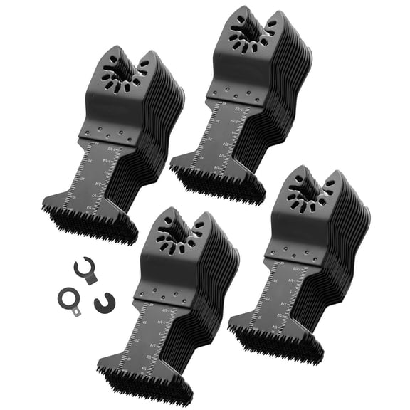 KFFKFF 60PCS Oscillating Saw Blades with Japanese Teeth, Universal Quick-Release Multi-Tool Blades for Wood, Plastic, and PVC, Compatible with Various Tool Brands
