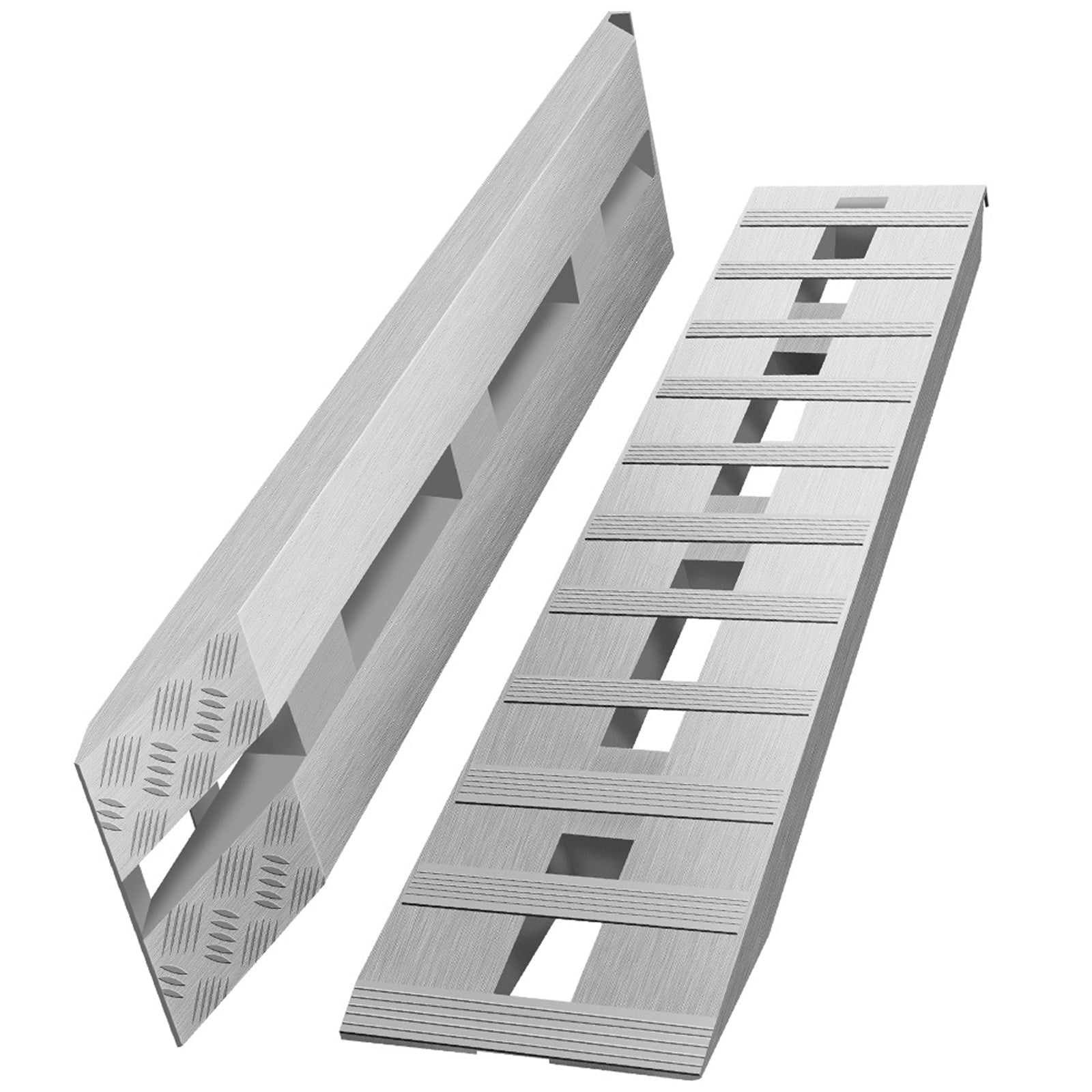 KFFKFF 60x12 Inch Aluminum Ramps 6000LBS 1 Pair 2 Ramps Capacity Car ...