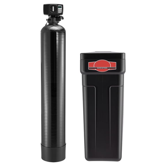 KFFKFF 64,000 Grains Whole House Water Softener System with Digital Control Head and Bypass Valve, Designed to Reduce Hardness and Minerals, Enhancing Water Quality for Homes with 5-6 Bathrooms