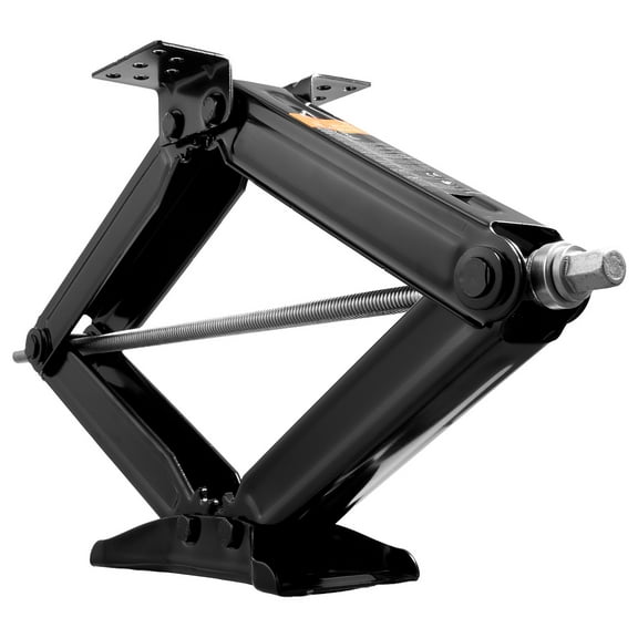 KFFKFF 6500 lbs RV Scissor Jacks, Adjustable 4-23.4 in Stabilizer Leveling Jacks, Set of 2, Durable Stabilizer Jacks with Crank Handle, Socket, and Bubble Levels, Resistant to Bending or Deformation