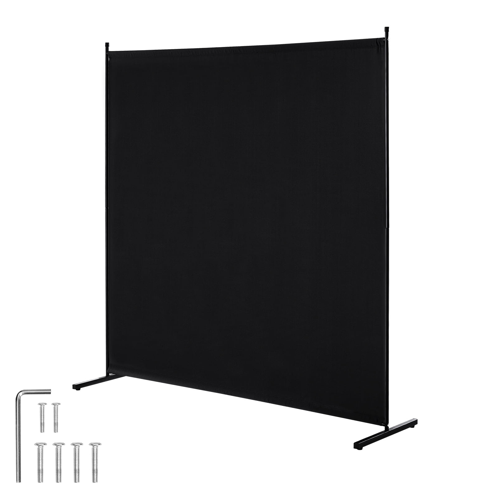 KFFKFF 6FT Room Divider, Freestanding Room Divider for Indoor Office or Bedroom, Black