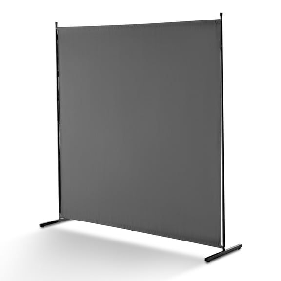 KFFKFF 6FT Room Divider, One-Panel Fabric Privacy Barrier, Segregation Partition for Rooms, Workspace, Sleeping Area, Grey