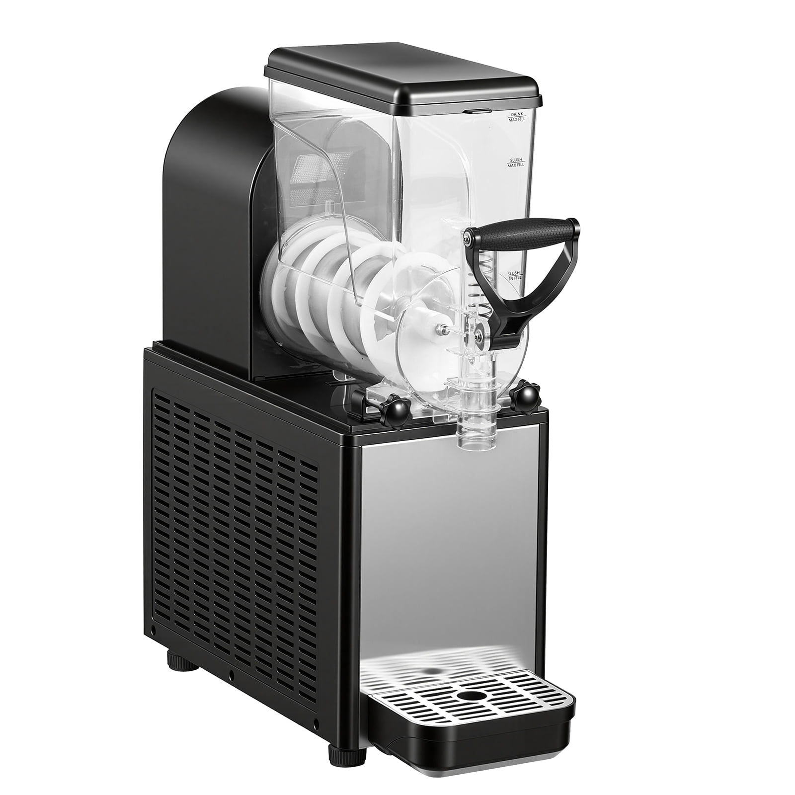 KFFKFF 6L/1.6Gal Commercial Slushie Machine, Frozen Drink Maker with Self-Cleaning Function, Ideal for Restaurants, Bars, and Parties to Prepare Slushies, Margaritas, Milkshakes, and More