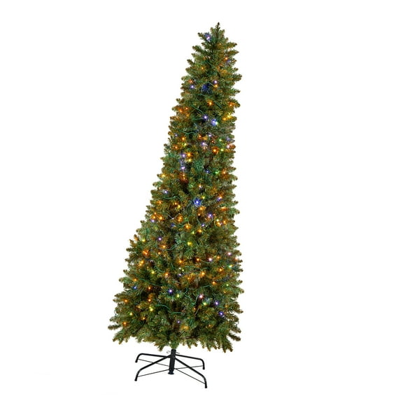 KFFKFF 6ft Prelit Artificial Christmas Tree with 240 Multicolor LED Lights, 11 Lighting Modes, 635 Branch Tips, and Durable Metal Stand for Festive Home, Party, and Office Decorations