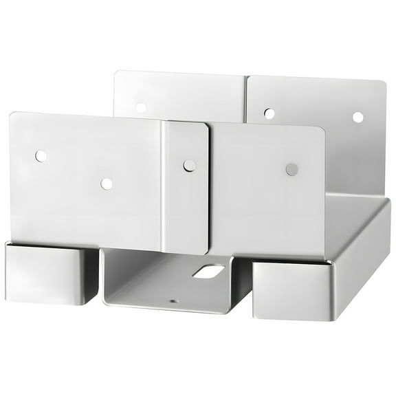 KFFKFF 6x6 Post Base Set of 10, Inner Dimensions 5.49x5.57 inch (139.5x141.5 mm), Durable Zinc-Plated Carbon Steel Brackets with 1-Inch Standoff, Designed for Securing Concrete Pergolas