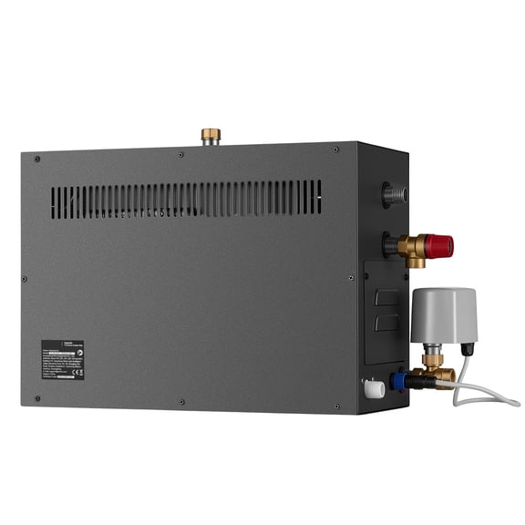 KFFKFF 7.5 kW Steam Generator for Home Use, Designed for Bathrooms, Saunas, and Spas, Features Preheat Mode, Direct Water Connection, Touch Control, Auto Fill & Drain, Adjustable Temperature 77-131F