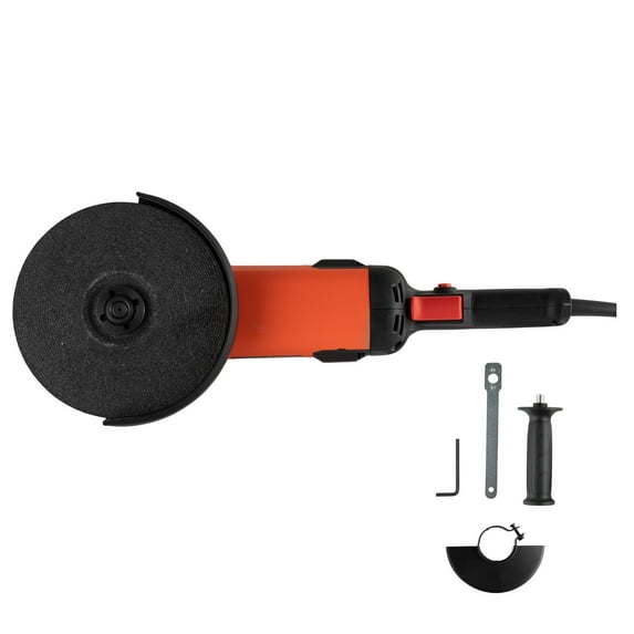 KFFKFF 7" Electric Angle Grinder, 13-Amp High-Speed Power Tool, 8500RPM Corded Grinder with 270° Adjustable Dust Shield for Metal Work, Cutting, and Rust Removal (Disc Not Included)