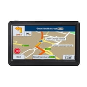 KFFKFF 7-Inch GPS Navigation System with Touch Screen, 16GB Storage, Lifetime Map Updates, Voice Guidance, Speed Alerts, and Custom Routing for Cars, Trucks, and RVs