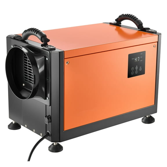 KFFKFF 70-Pint Commercial Dehumidifier with Pump, Portable Unit for Basements, Storage Rooms, and Industrial Spaces, Features Auto Defrost and Drainage, Durable Steel Construction