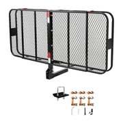 KFFKFF Hitch Cargo Carrier,70" x 30" x 6", 500 lbs Load Capacity Cargo Carrier with Evening Reflective Alert, Foldable Hitch-Mounted Cargo Carrier with Hitch Secure Lock for 2" Receive