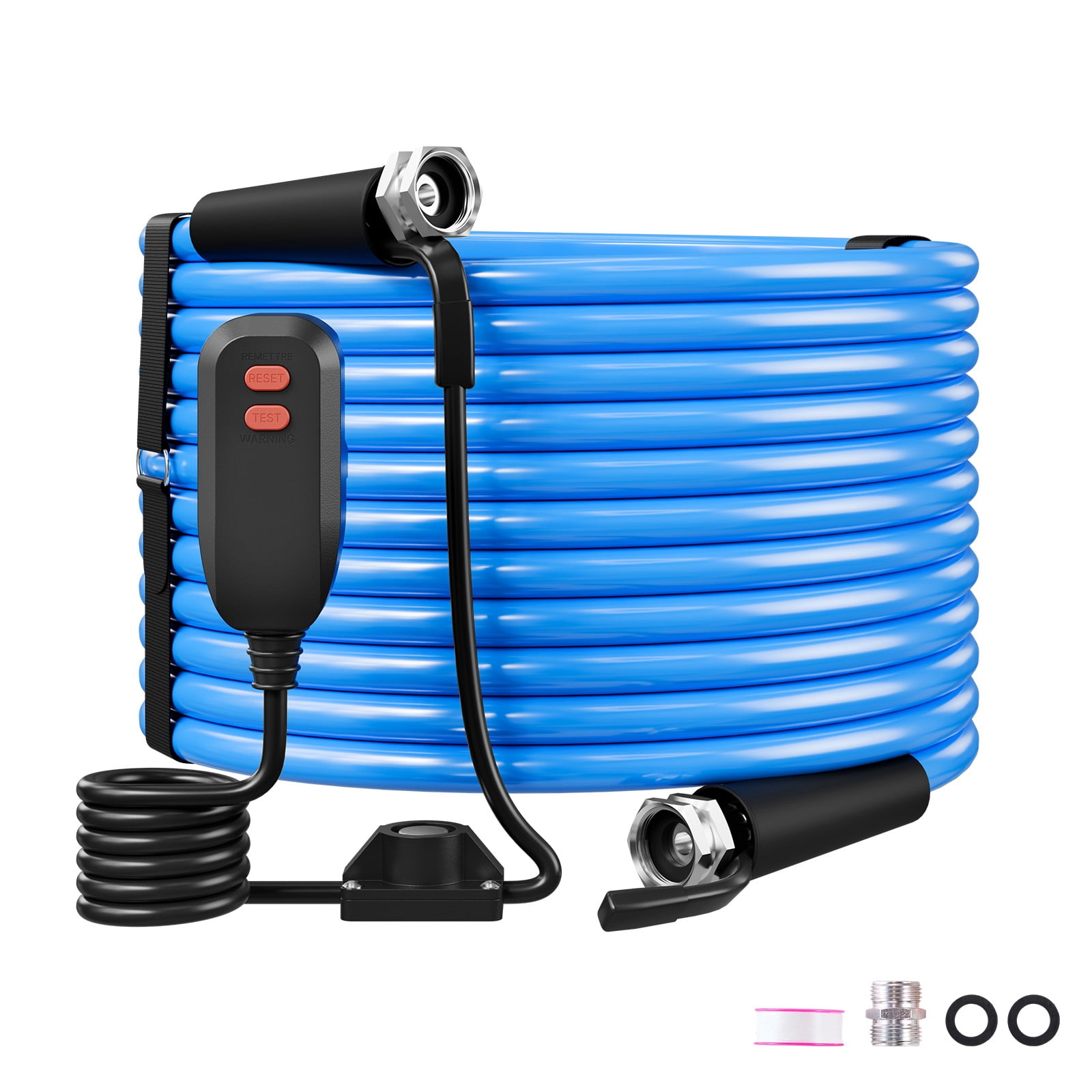 KFFKFF 75FT Heated Water Hose for RV, -45°F Cold-Resistant Drinking Water Hose, 1/2" Inner Diameter, Smooth Exterior, GFCI Leakage Protection, Built-in Thermostat,Freeze-Resistant and BPA-Free for RV
