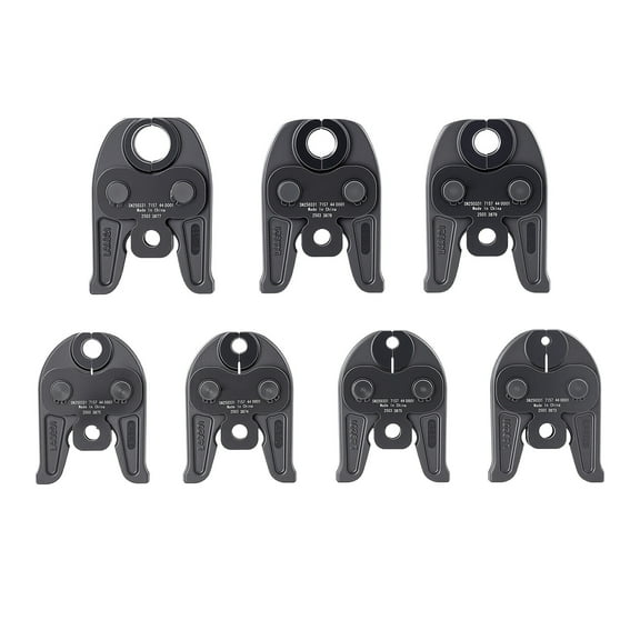 KFFKFF 7PCS Pressing Jaws 1/4" to 1-1/8" for Copper Pipes, Compatible with Standard Press Tools, Ideal for High-Pressure HVAC/R Applications - Includes Case