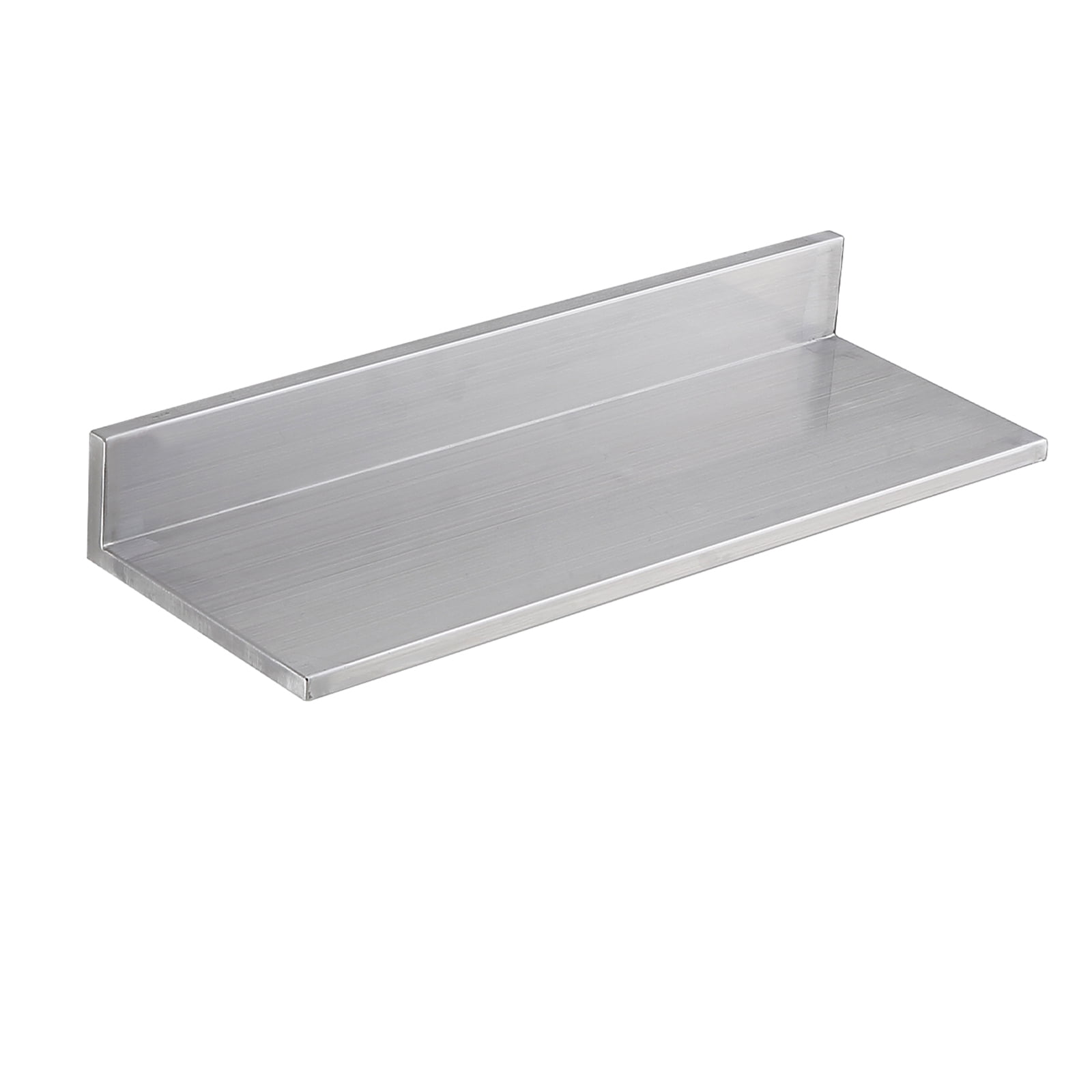 KFFKFF 8.6" x 24" Stainless Steel Wall Shelf 2 Pcs, Floating Shelf with Backsplash, 44 lbs Load Capacity, Durable Storage Rack for Kitchen, Restaurant, Bar, Home, and Hotel Use