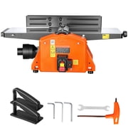 KFFKFF 8-Inch Spiral Benchtop Jointer, 2 HP 8500 RPM Wood Jointer with 18-Blade Cutterhead, Extendable Cast Aluminum Table, Adjustable Fence, 1/8-Inch Depth Capacity for DIY Woodworking