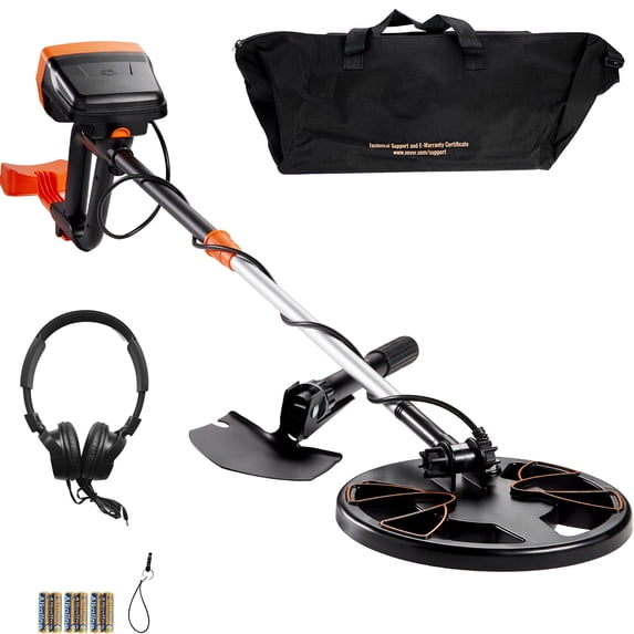 KFFKFF 8" Metal Detector, 38''-49'' Adjustable Stem for Kids and Adults, 2 Modes Gold Detector with IP68 Waterproof Coil, Gold Finder for Beaches, Backyards, Hiking
