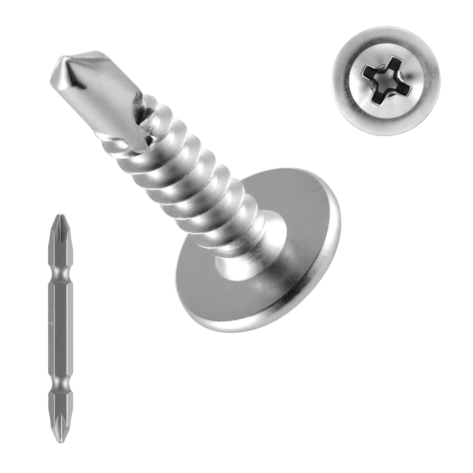 350pcs Self Drilling Wood Screws Countersunk Construction 13 thumbnail image