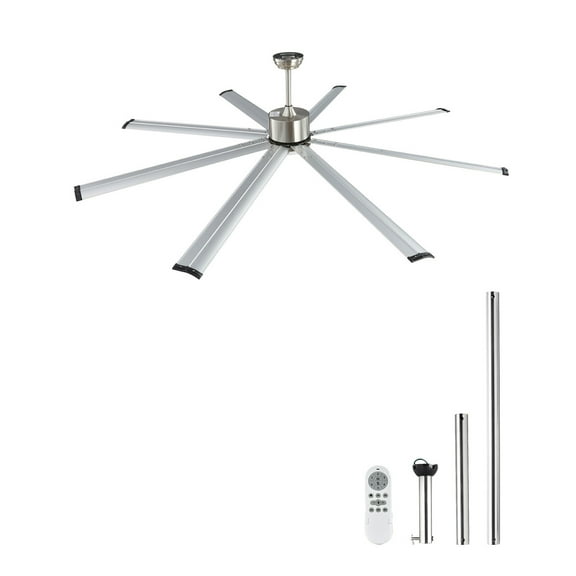 KFFKFF 84 Inch Ceiling Fan with Illumination, Six-Speed Remote Operation, Adjustable 3-Tone Light Temperature, Bidirectional DC Engine, Compact Flush Mount Design for Indoor/Outdoor Spaces, Bedroom