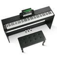thumbnail image 1 of KFFKFF 88-Key Weighted Digital Piano, Dual Keyboard & Speakers, Sleek Stand with Matching Bench, Headphone, 200 Sounds & Rhythms, Bluetooth/USB/MIDI Connectivity for Educational Sessions, 1 of 9