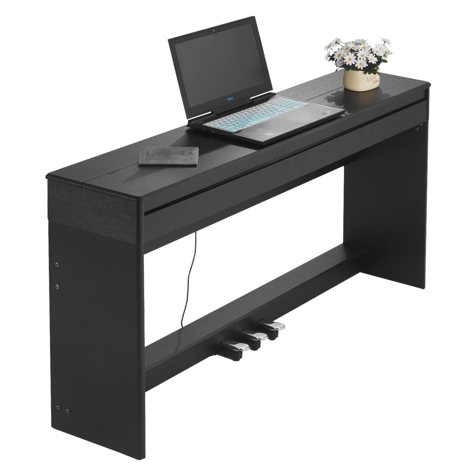 KFFKFF 88-Key Weighted Digital Piano with Stand, Power Adapter, Triple Pedal, 680 Tones, Wireless Connectivity, Headphones, and Accessories for Beginners