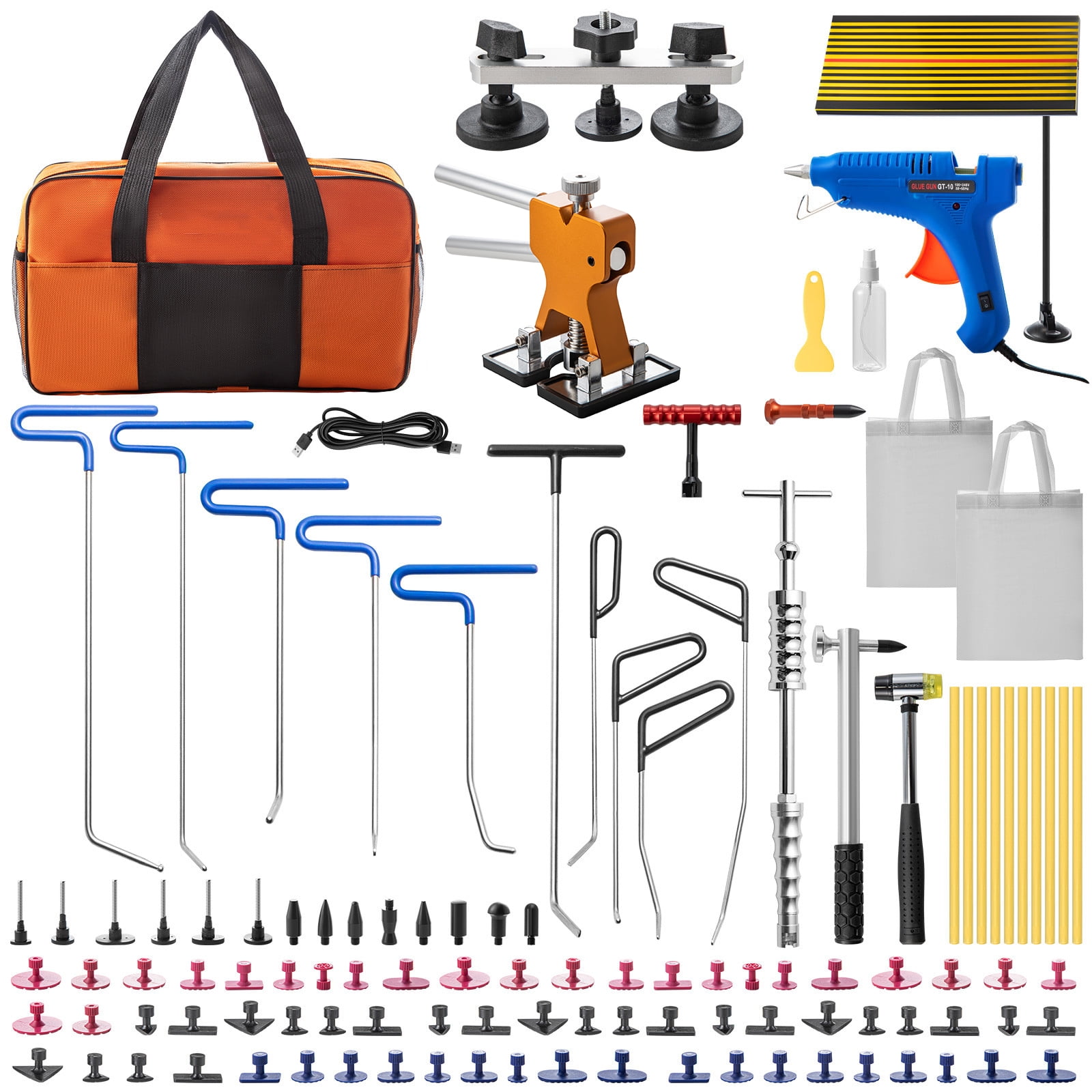 KFFKFF 89 paintless dent removal puller stainless steel tool dent repair rod