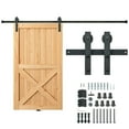 thumbnail image 1 of KFFKFF Durable Track System Sliding Barn Door Hardware Kit 004‑2.44M 8FT Carbon Steel, 1 of 9