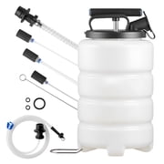 KFFKFF 9.5L Manual Vacuum Fluid Extractor Pump with 59-Inch Hose & Three 47-Inch Extension Tubes, Durable HDPE Tank for Oil Changes in Cars, Lawn Mowers, Boats,