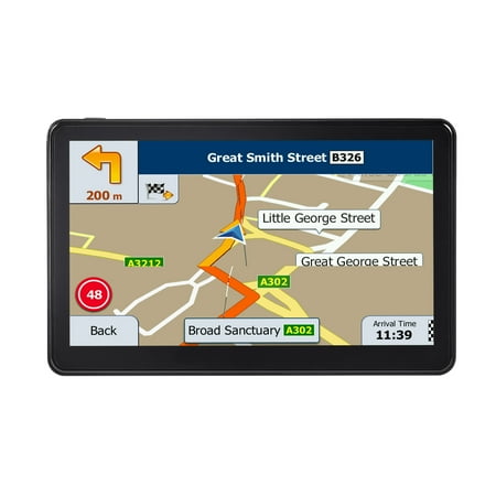KFFKFF 9-Inch GPS Navigation System for Vehicles, Touchscreen with 16GB Storage, Lifetime Map Updates, Voice Guidance, Speed Alerts, Custom Routes for Cars, Trucks, and RVs