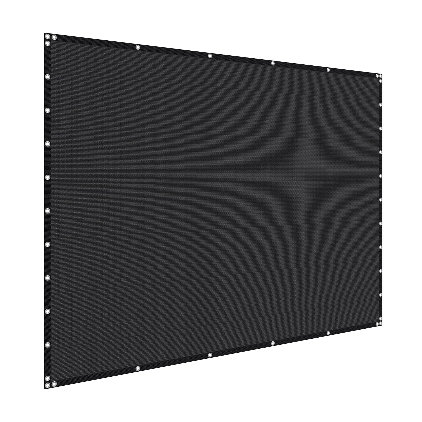KFFKFF 90% Sun Shade Cloth, 10 x 10 ft Pergola Cover with Stainless Steel Grommets, Privacy Screen with 140 GSM HDPE Material, for Outdoor, Patio, Garden, and Backyard (Black)