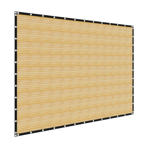 KFFKFF 90% Sun Shade Cloth, 12 x 20 ft Pergola Cover with Stainless Steel Grommets, Privacy Screen with 160 GSM HDPE Material for Outdoor, Patio, Garden, and Backyard (Beige)
