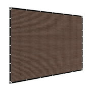 KFFKFF 90% Sun Shade Cloth, 8 x 12 ft Pergola Cover with Stainless Steel Grommets, Privacy Screen with 140 GSM HDPE Material, for Outdoor, Patio, Garden, and Backyard (Brown)