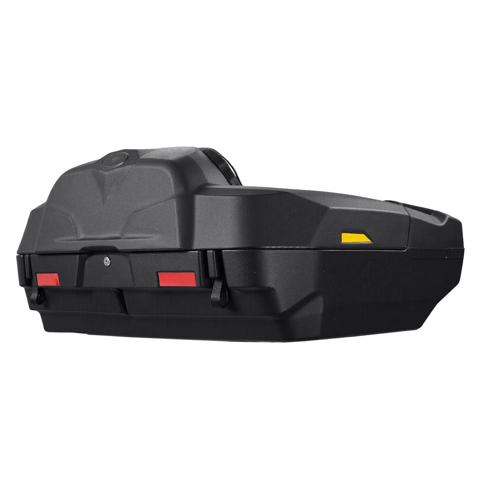 KFFKFF 95L ATV Rear Storage Box with Seat and Backrest, Durable Waterproof LLDPE Lockable Cargo Box for Rear Racks, Suitable for ATV, UTV, and Can-Am Vehicles