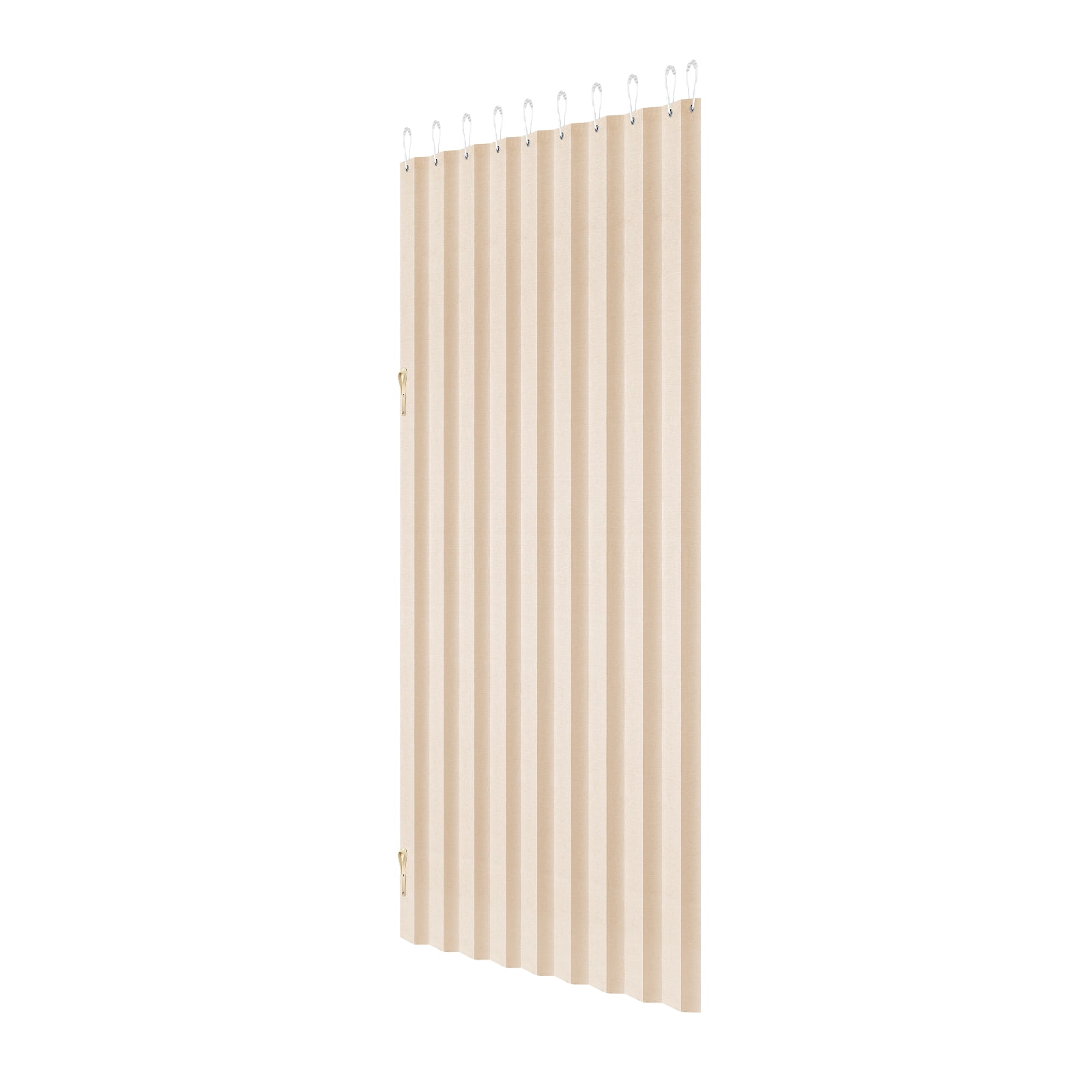 KFFKFF Accordion Door, 47 x 78 inch, Blackout Fabric Folding Magnetic Curtain, with Hanging Hooks, Interior Divider for Doorways, Closets, Bedrooms, Bathrooms, Living Rooms, Beige, 1 Panel