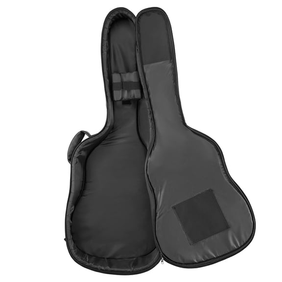 KFFKFF Acoustic Guitar Hard Case, 47.1-Inch, Durable Protective Travel Case with Accessory Storage, Soft Foam Padding, Comfortable Handle, Shoulder Straps, Fits 41-Inch Acoustic Guitars, Black