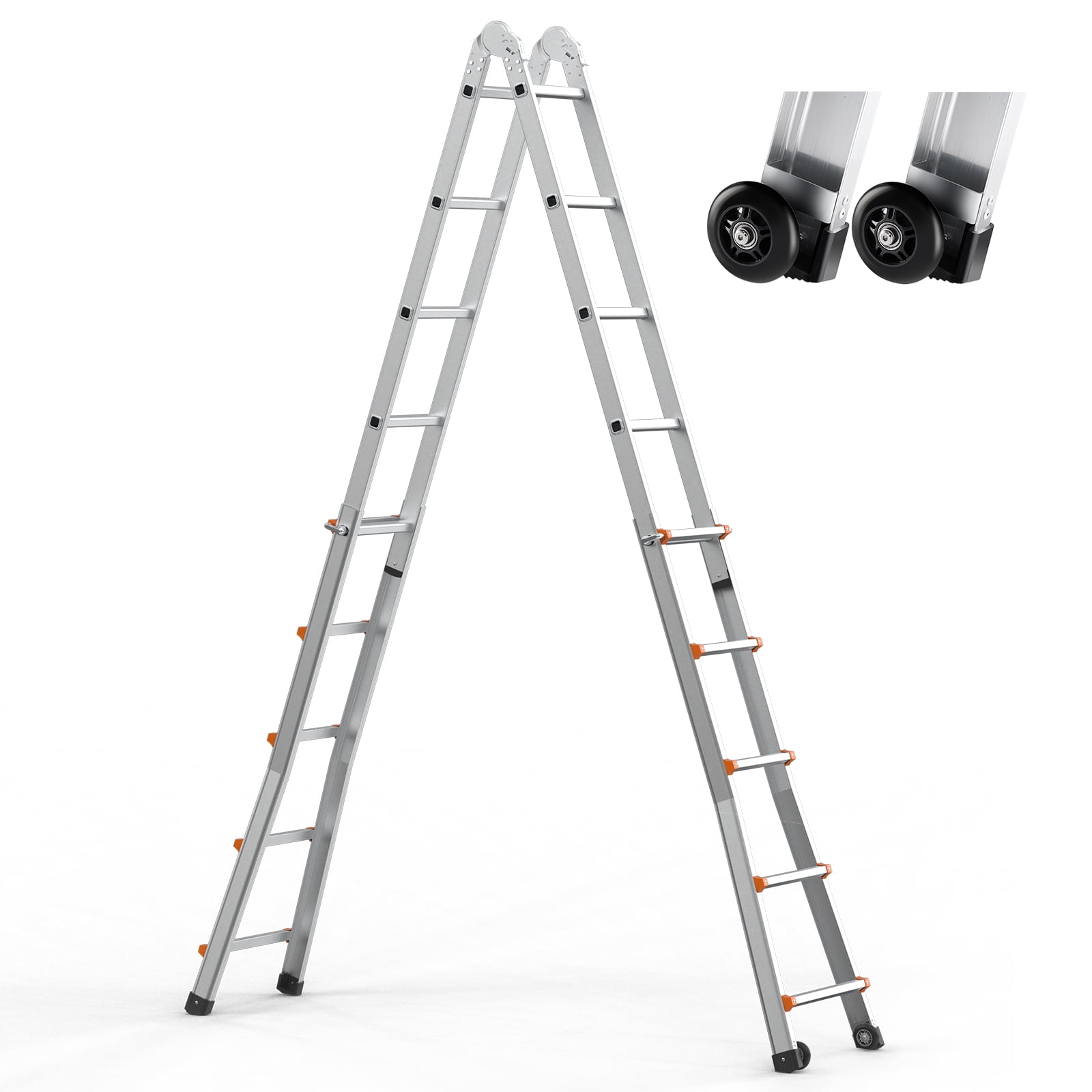 KFFKFF KMP405C A-Frame Ladder Adjustable, Lightweight, High Weight ...