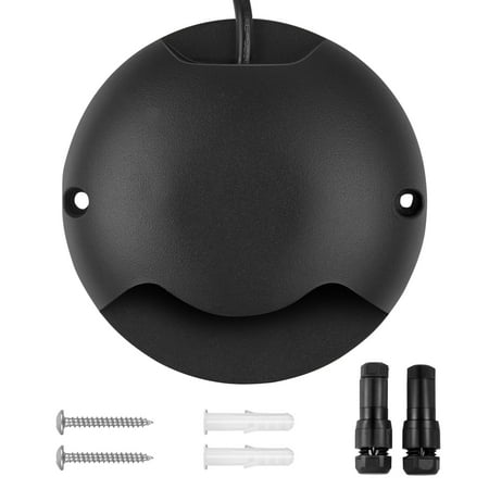 KFFKFF Adjustable Brightness Patio Lights, 3W 12V-24V LED, IP66 Resilient to Weather Exterior Wall Lamps, 3000K Warm Glow for Steps, Stairs, Railings, and Fences