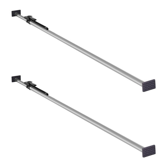 KFFKFF Adjustable Cargo Bar, Extends from 89" to 104", Durable Steel Load Stabilizer with Non-Slip Pads, Ideal for Securing Items in Truck Beds, Box Trucks, Semi-Trailers, and Trailers (Set of 2)
