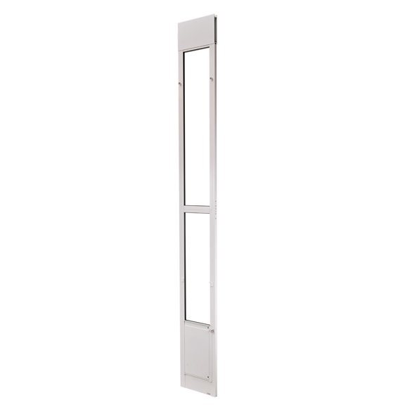 KFFKFF Durable Aluminum Frame with Metal Hinges, Adjustable Door for Sliding Glass Doors, Dog, Secure Locking Mechanism, 8 1/4 x 12 1/4 Inch