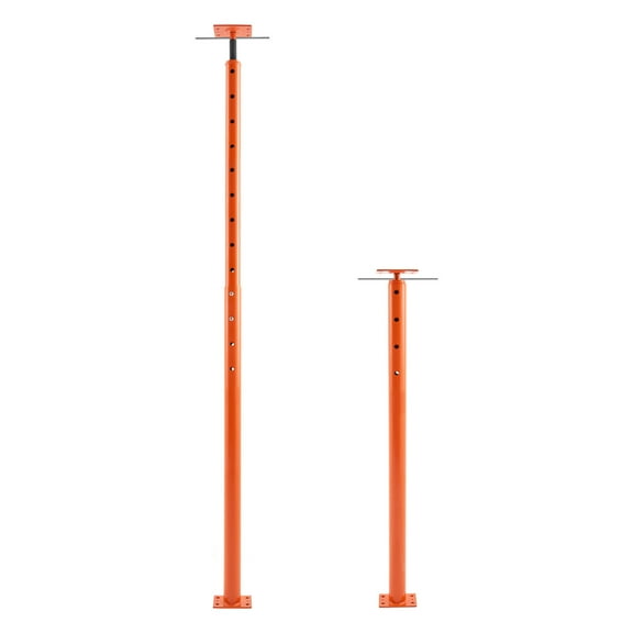 KFFKFF Adjustable Floor Jacks, Set of 2, 53-93 Inch Height Range, 18000 lbs Load Capacity, Telescoping Steel Posts for Basement Leveling and Temporary Support