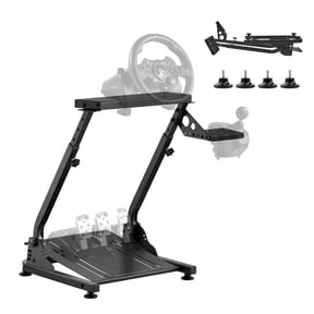 KFFKFF Adjustable & Foldable Racing Wheel Stand, Compatible with Logitech G29 G27 G920 G923, Thrustmaster T300RS T300GT T248 TS-PC TSXW, Pedals Not Included