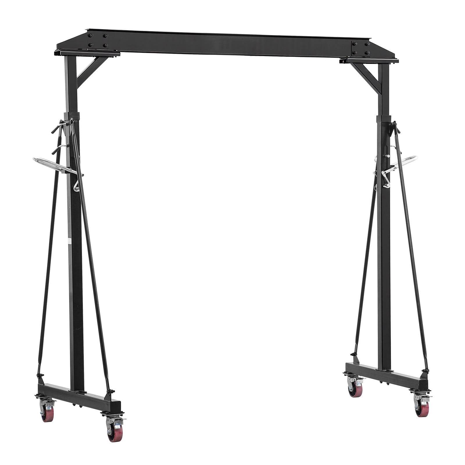KFFKFF Adjustable Gantry Crane, 2200 lbs Load Capacity, Portable Shop Hoist with Adjustable Height Range of 95.7" to 142.9", Lockable Wheels, Durable Steel Frame for Workshops, Warehouses