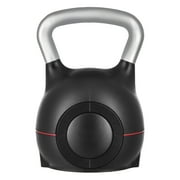 KFFKFF Adjustable Kettlebell with 7 Weight Options (5, 11.5, 18, 24.5, 31, 37.5, 44 lbs), Crafted from Die-Cast Aluminum and ABS, Ideal for Grip Strength, Full-body Exercise, and Cross-Training