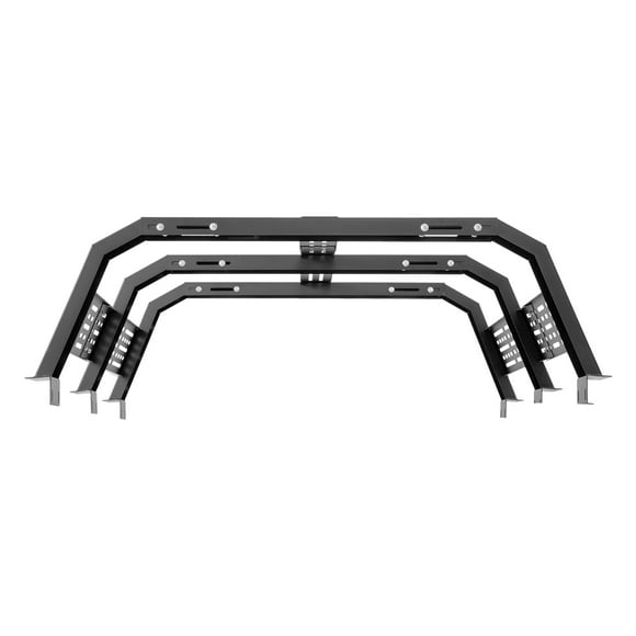 KFFKFF Adjustable Overland Truck Bed Rack, 54.3-68.3 in Width, Heavy-Duty Steel Cargo Rack with Sidebar, 900 lbs Static Load Capacity, Suitable for Full-Size and Mid-Size Trucks